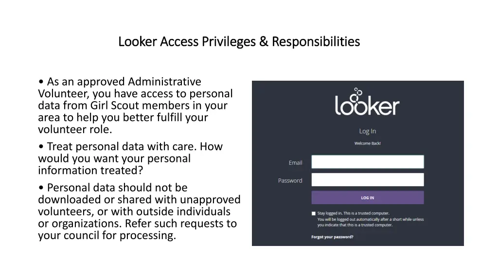 looker access privileges responsibilities looker