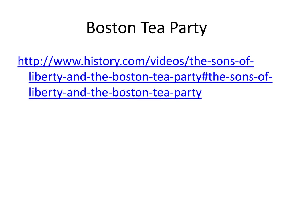 boston tea party