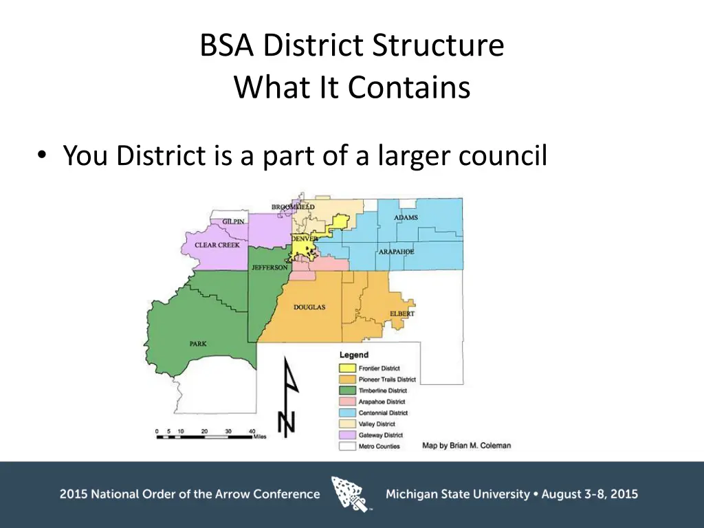 bsa district structure what it contains