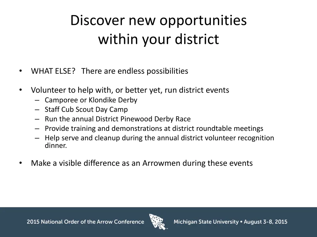 discover new opportunities within your district