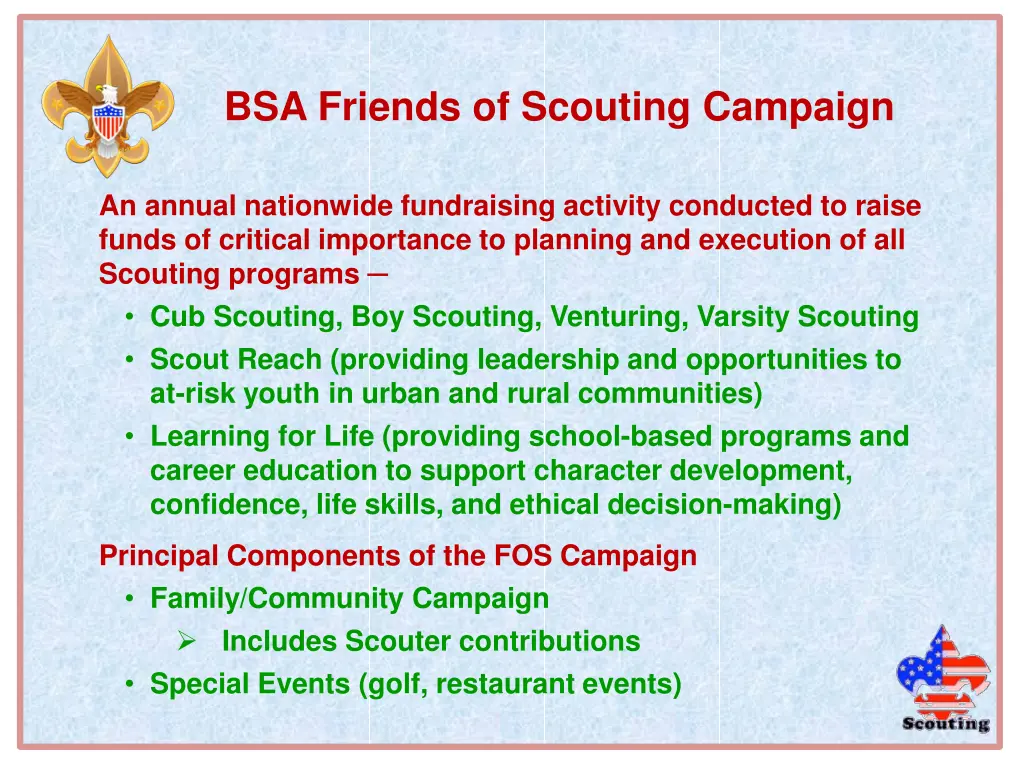 bsa friends of scouting campaign