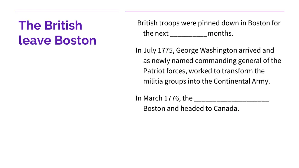 the british leave boston