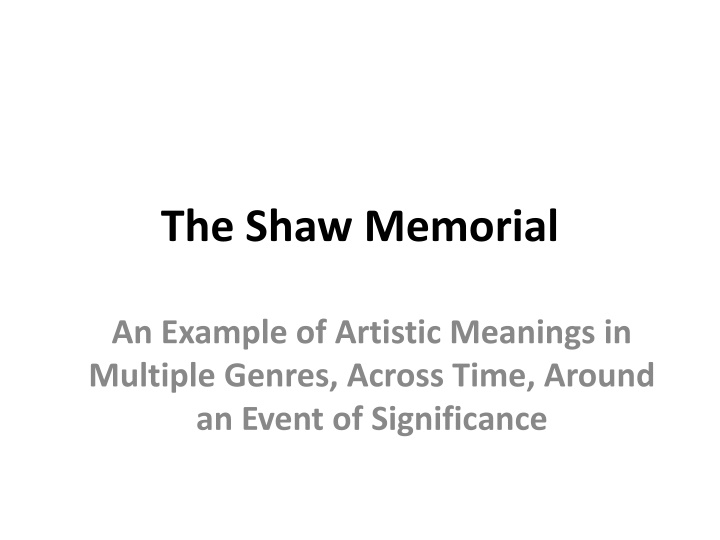 the shaw memorial