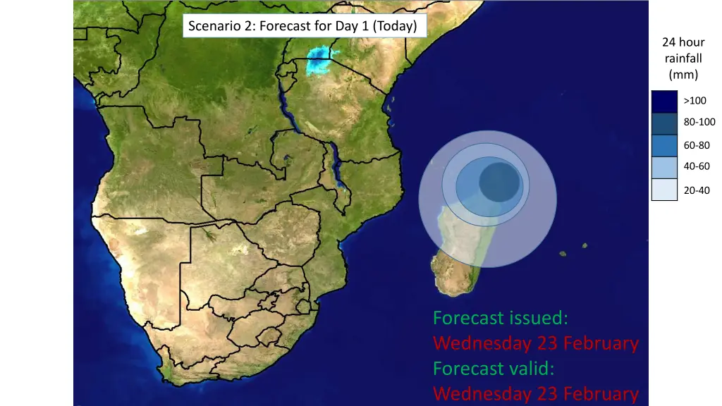 scenario 2 forecast for day 1 today