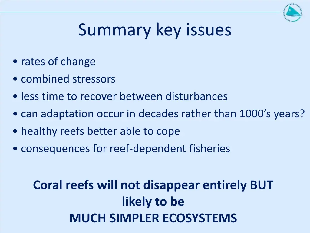 summary key issues