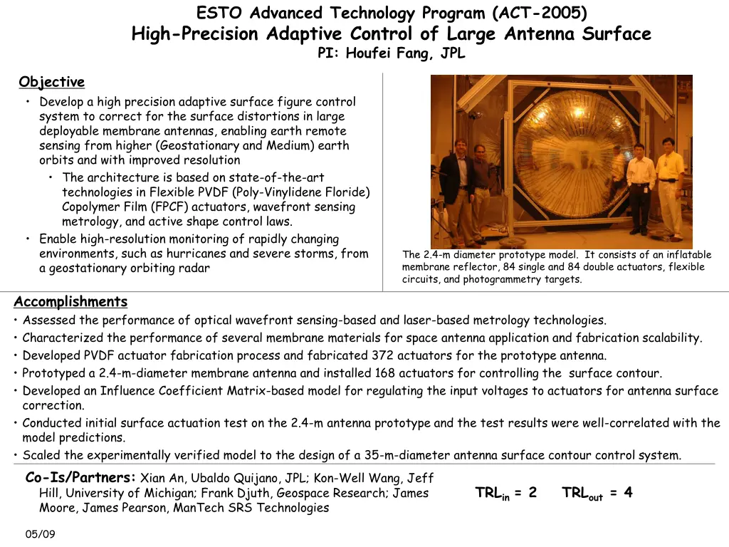 esto advanced technology program act 2005 high