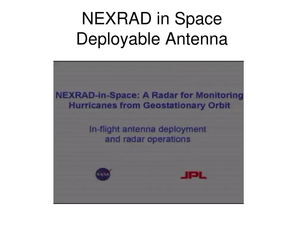 nexrad in space deployable antenna