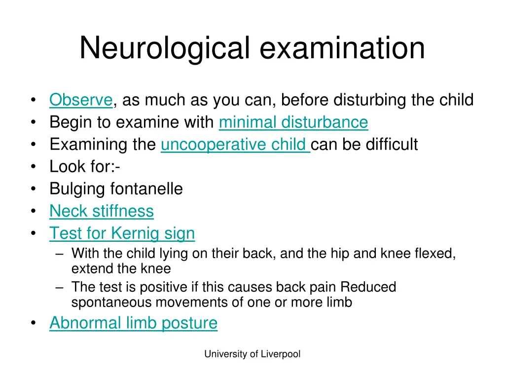 neurological examination