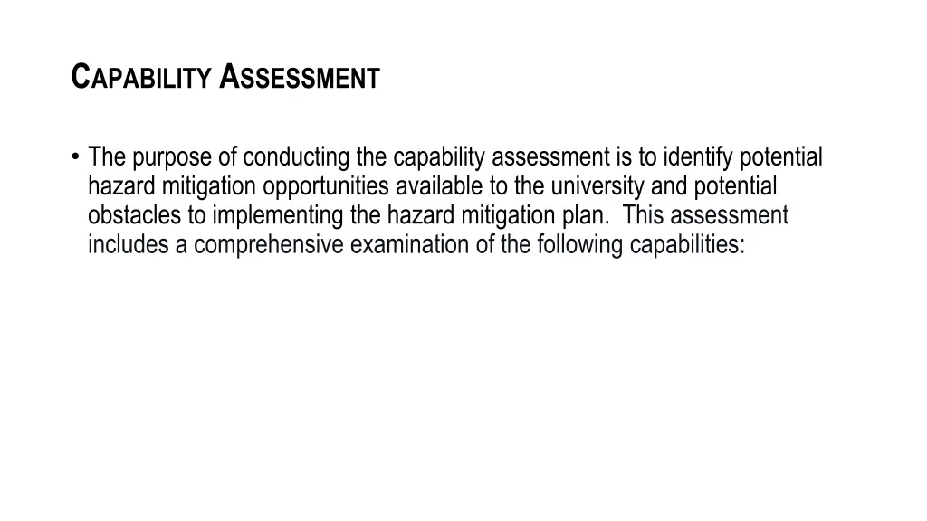 c apability a ssessment