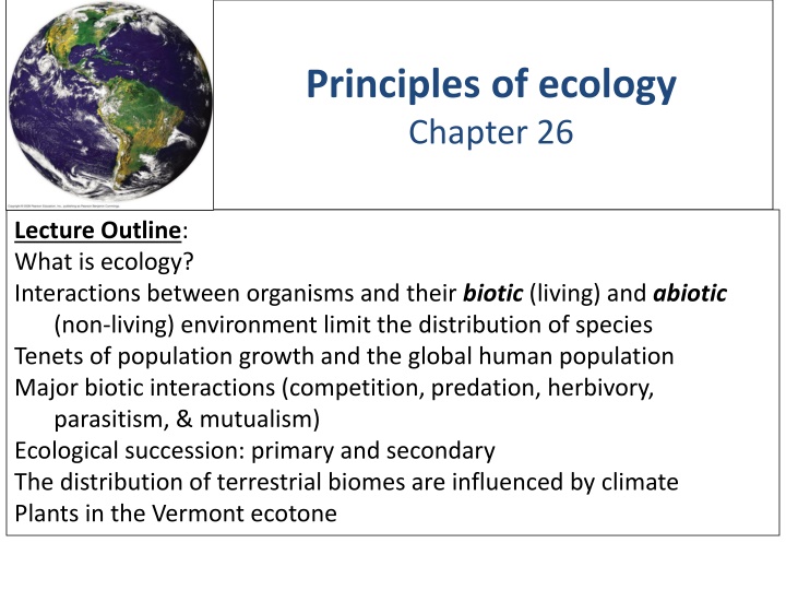 principles of ecology chapter 26