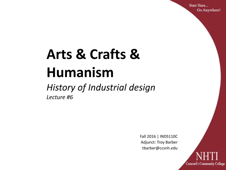 arts crafts humanism history of industrial design