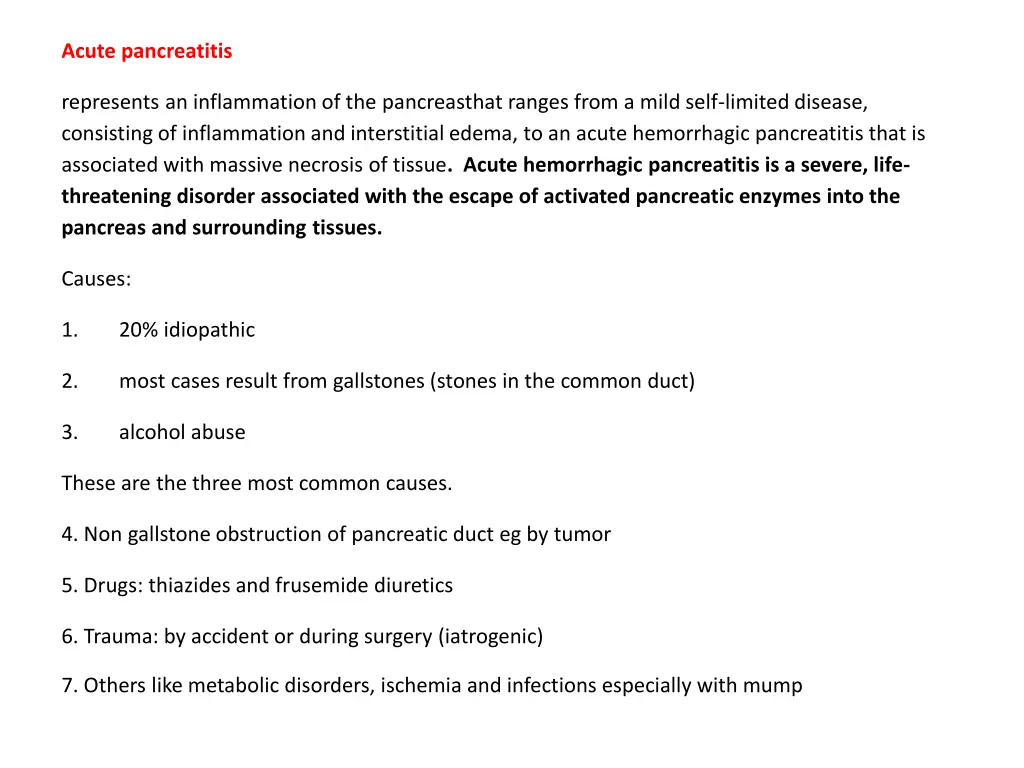 acute pancreatitis