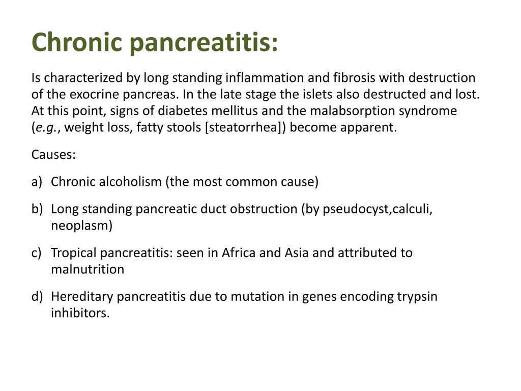 chronic pancreatitis