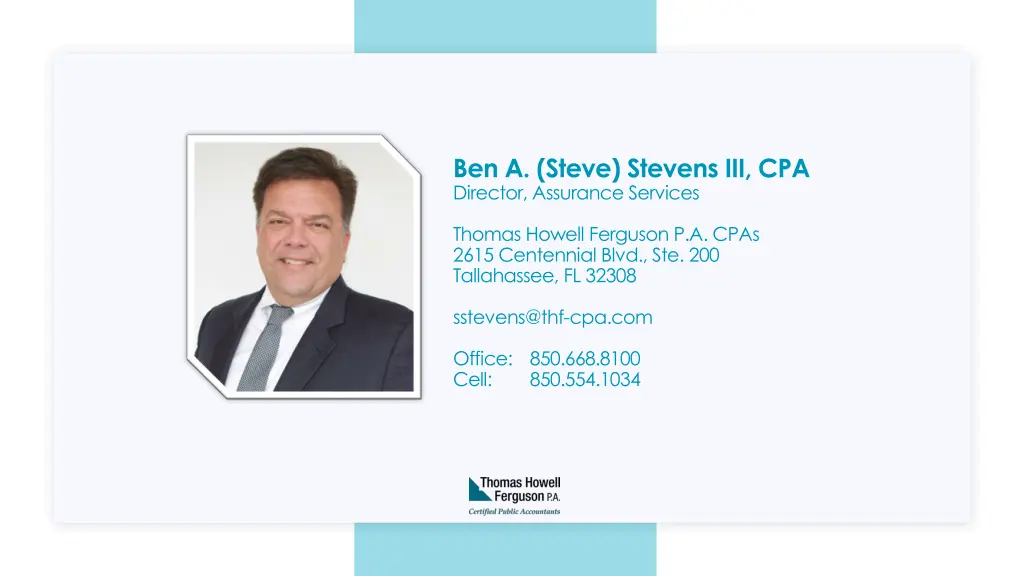 ben a steve stevens iii cpa director assurance 1