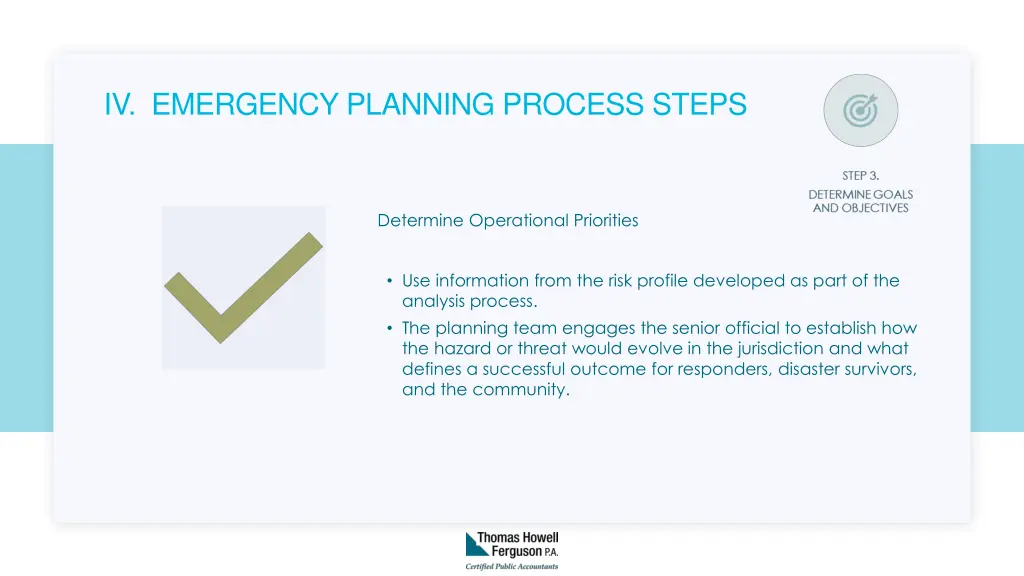 iv emergency planning process steps 5