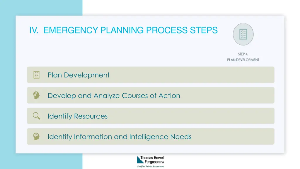 iv emergency planning process steps 7