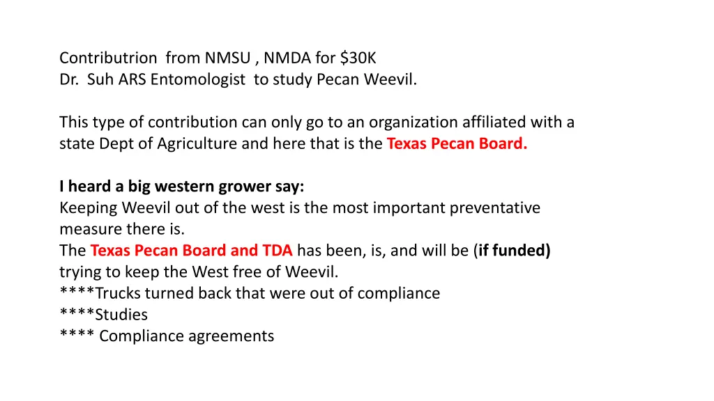 contributrion from nmsu nmda