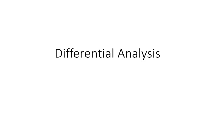 differential analysis