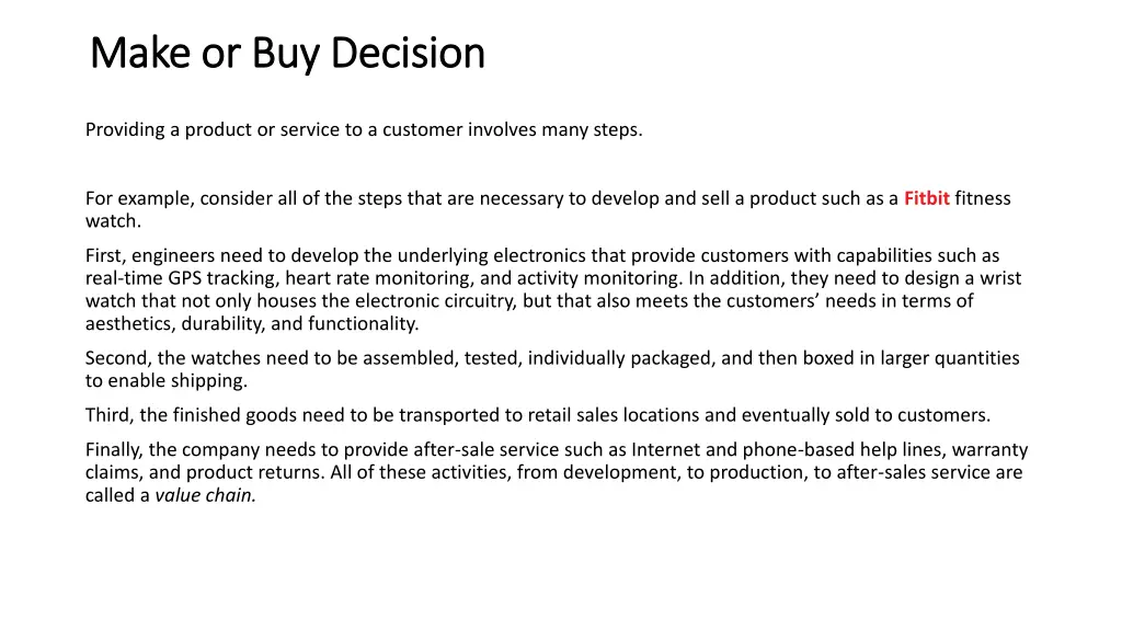 make or buy decision make or buy decision