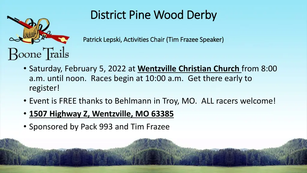 district pine wood derby district pine wood derby