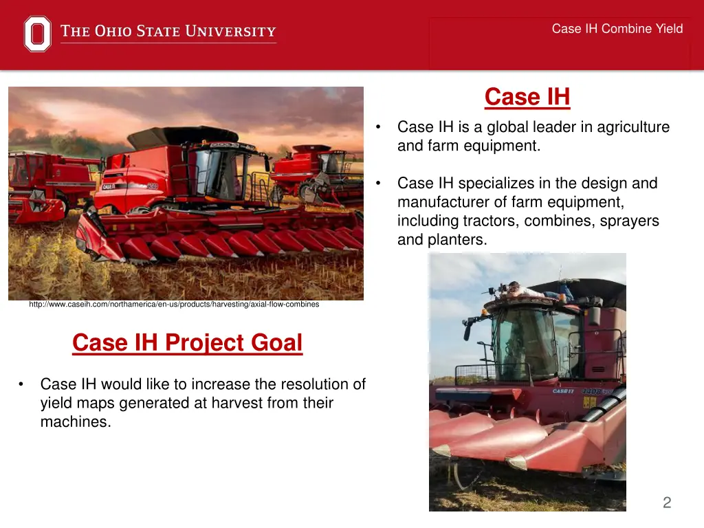 case ih combine yield 1