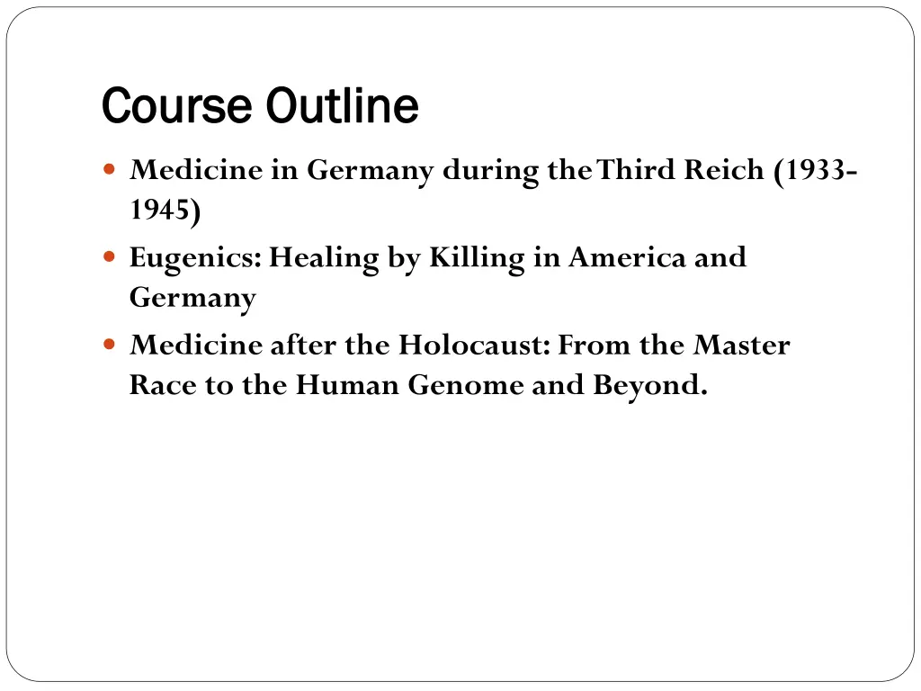 course outline course outline