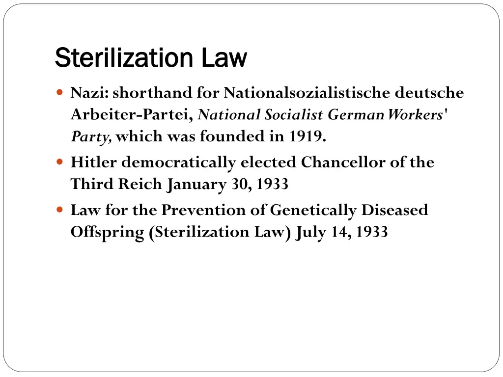 sterilization law sterilization law