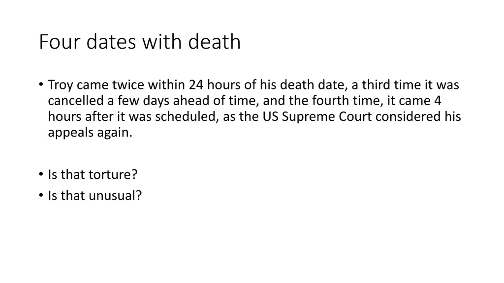 four dates with death