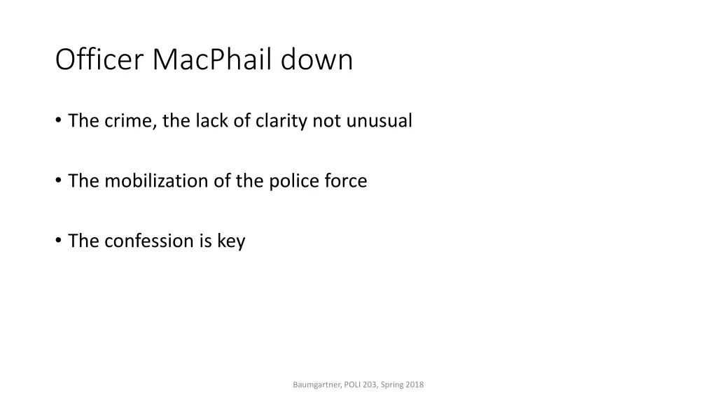 officer macphail down