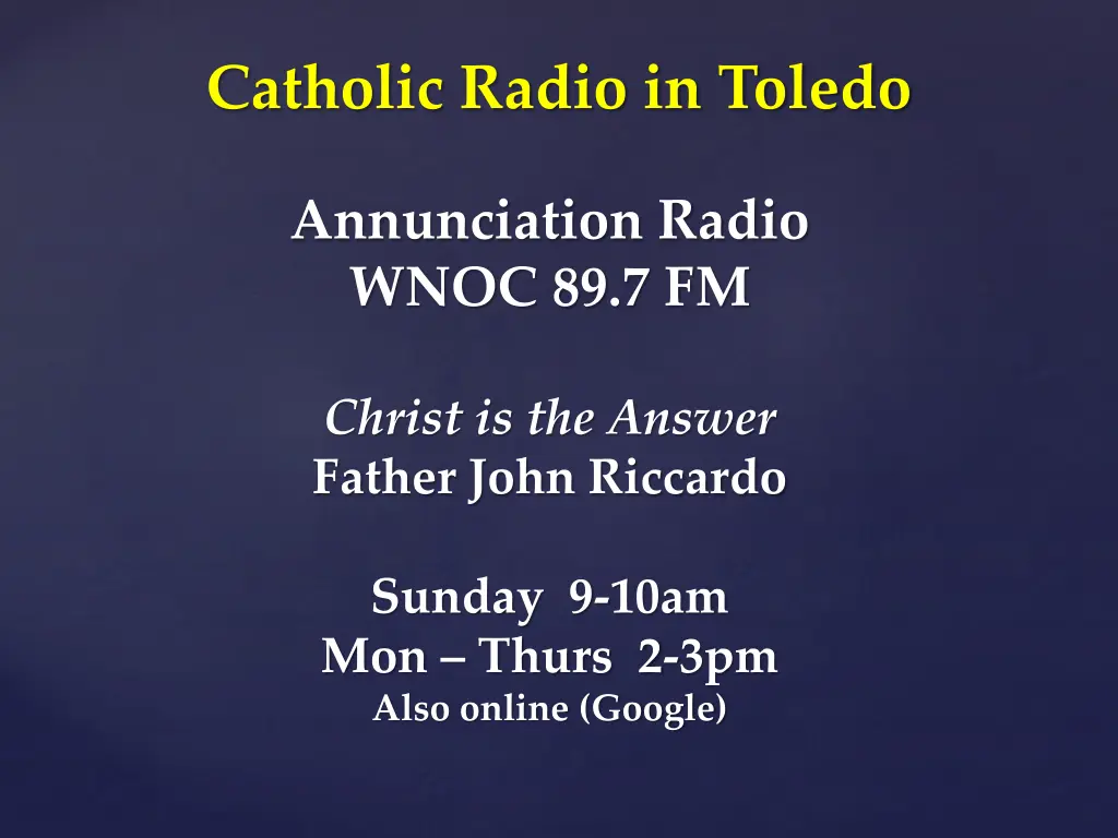 catholic radio in toledo 1