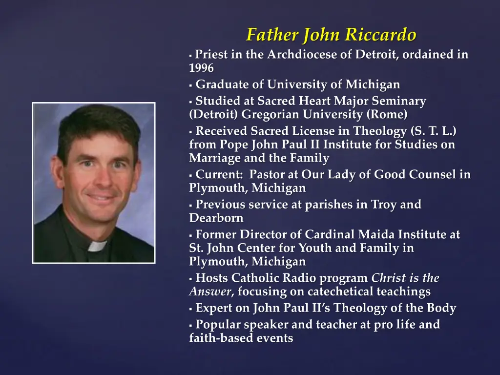 father john riccardo