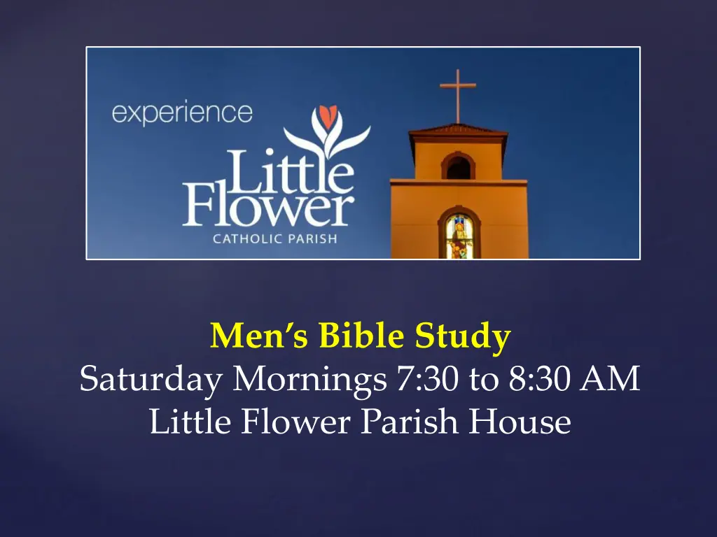 men s bible study saturday mornings