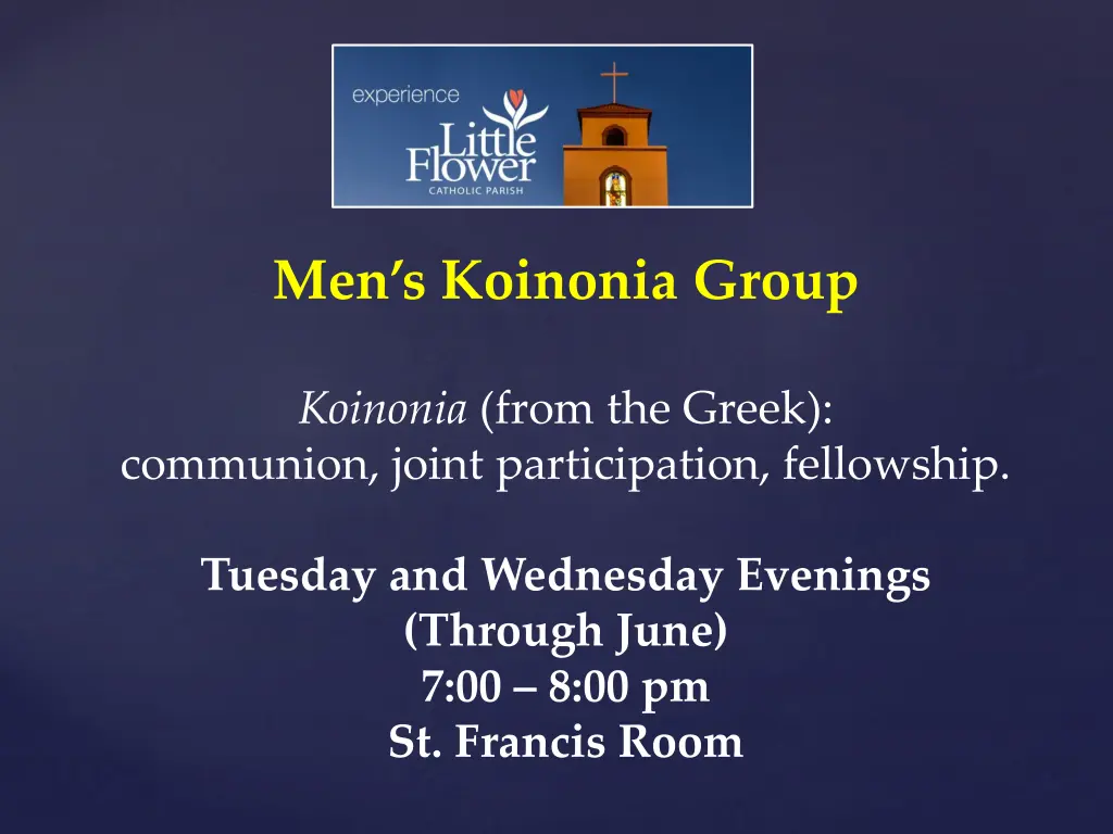 men s koinonia group