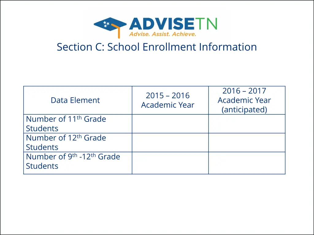 section c school enrollment information