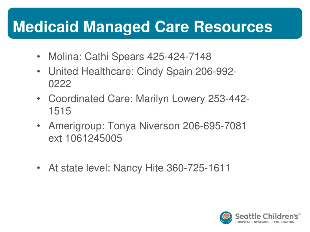 medicaid managed care resources