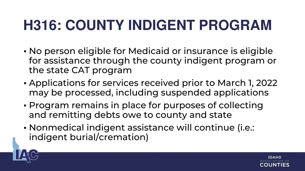 h316 county indigent program