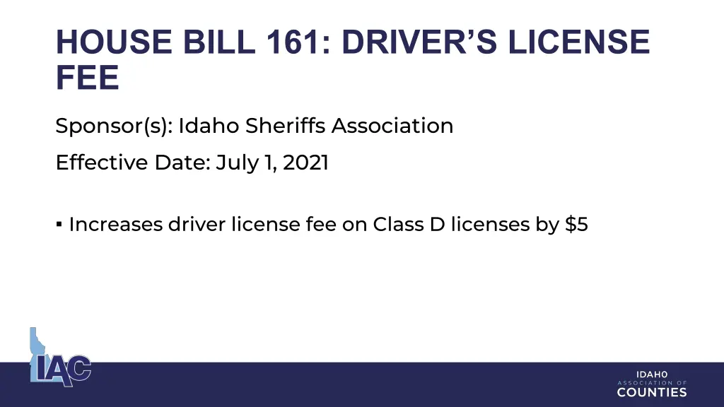 house bill 161 driver s license fee