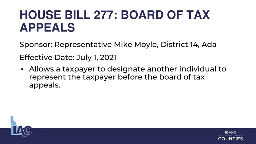 house bill 277 board of tax appeals