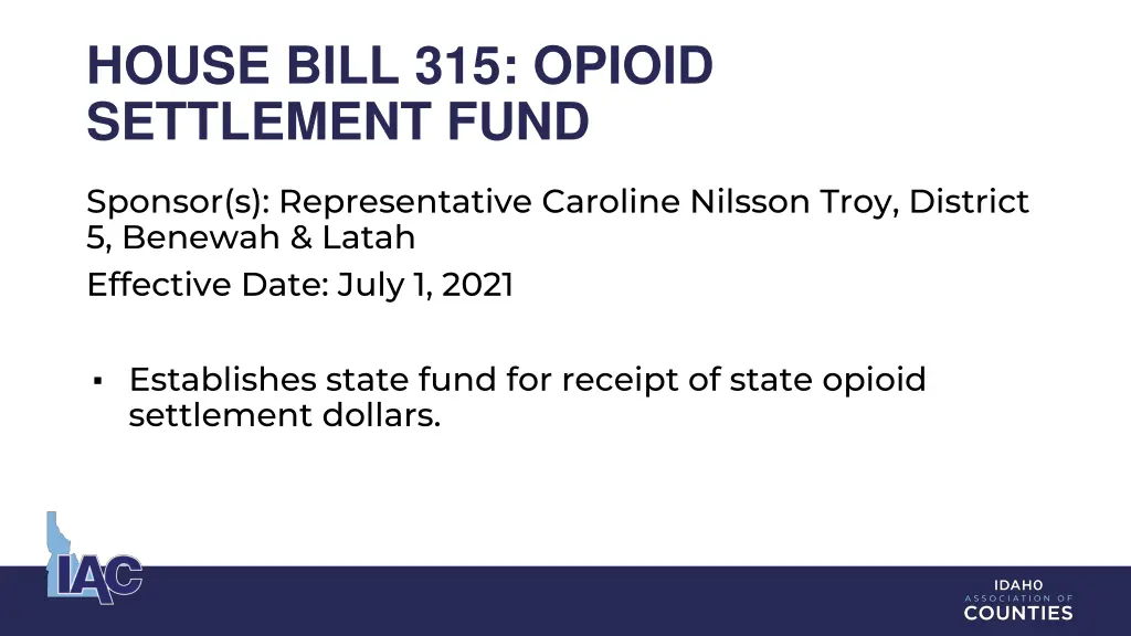 house bill 315 opioid settlement fund