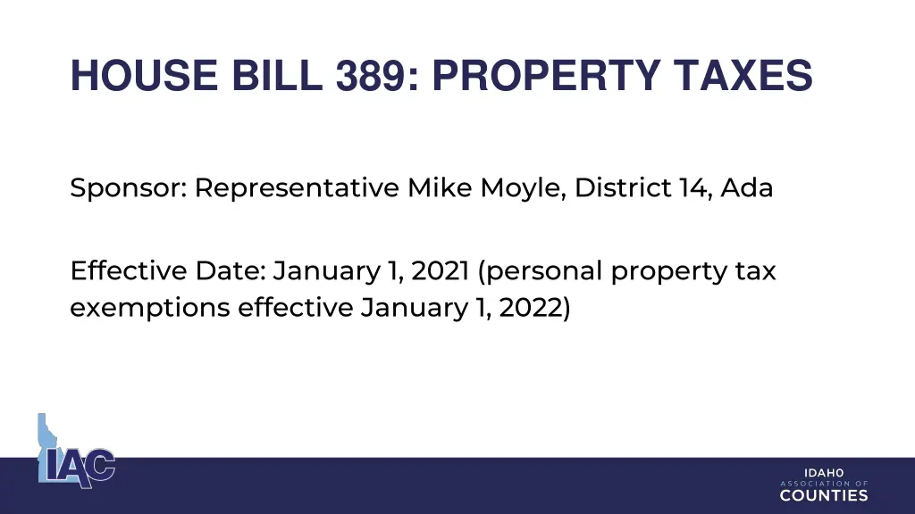 house bill 389 property taxes