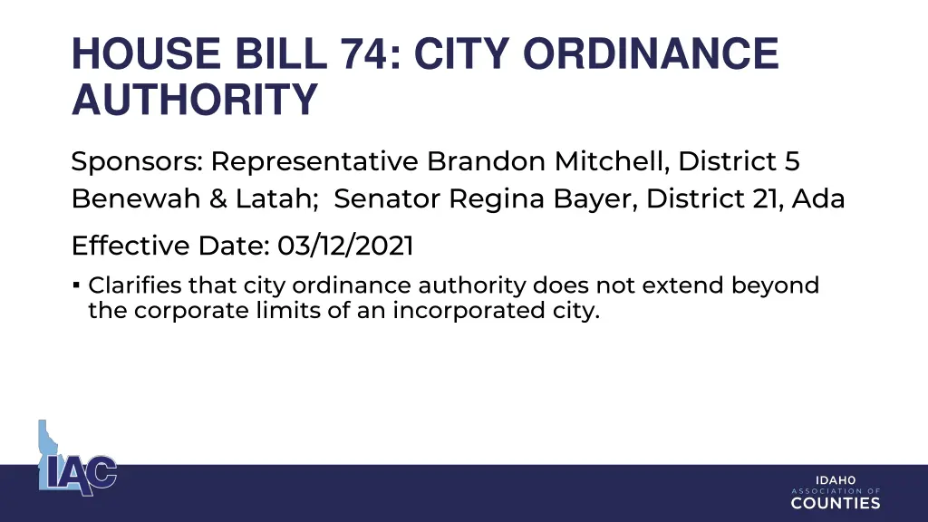 house bill 74 city ordinance authority