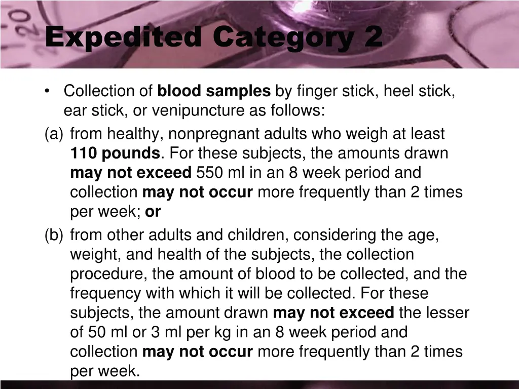 expedited category 2