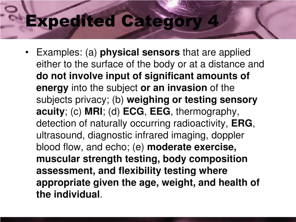 expedited category 4 1