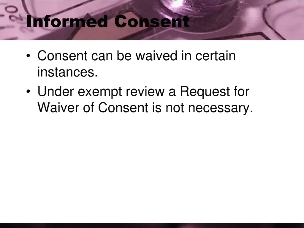 informed consent