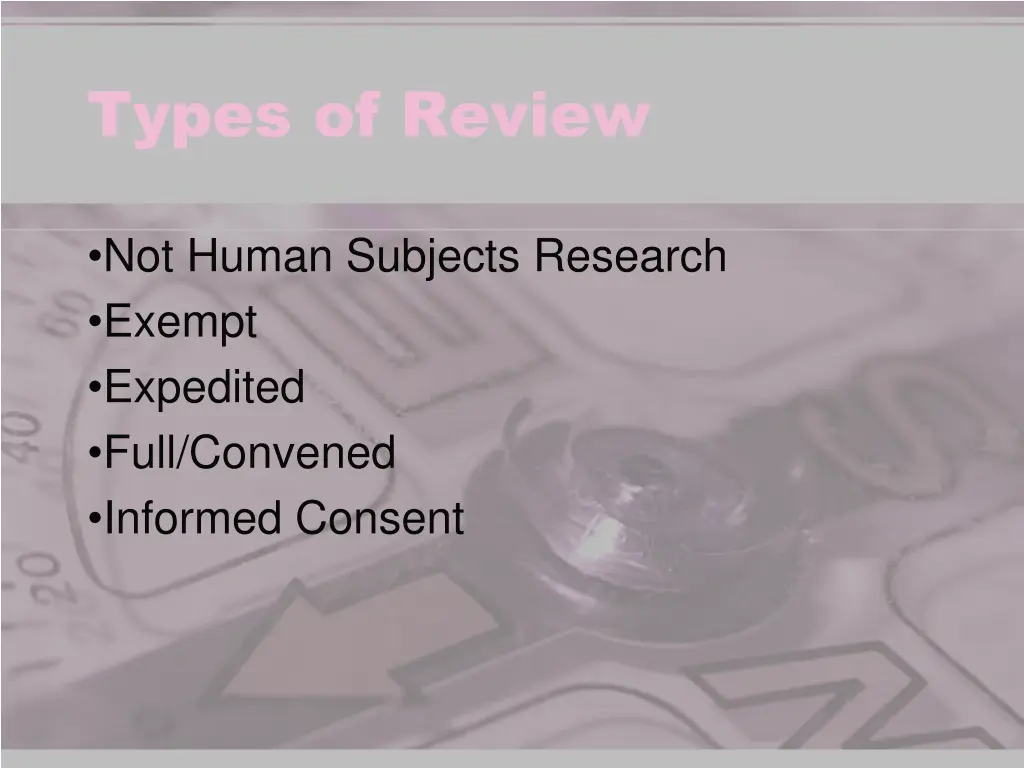 types of review