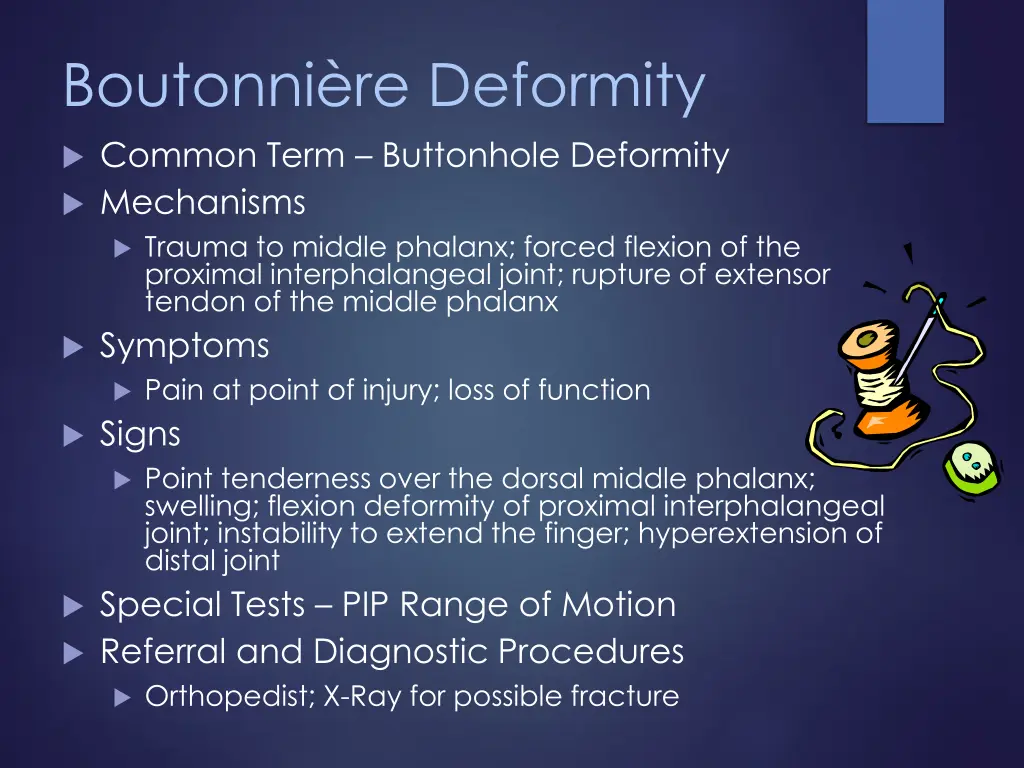 boutonni re deformity common term buttonhole