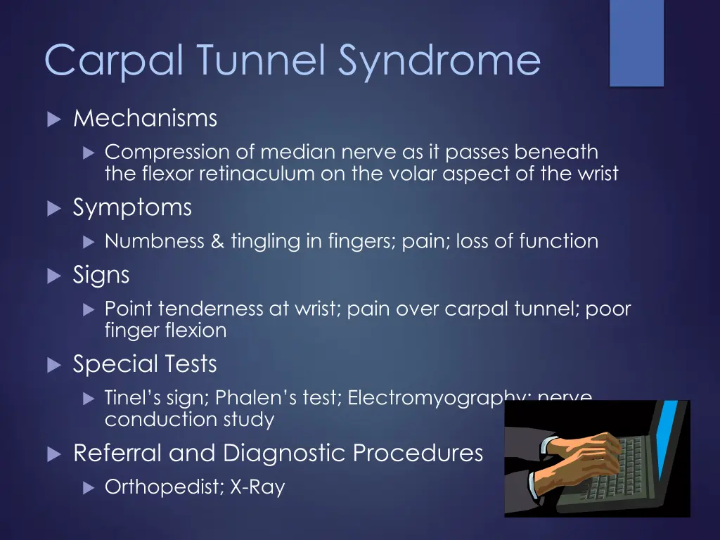 carpal tunnel syndrome