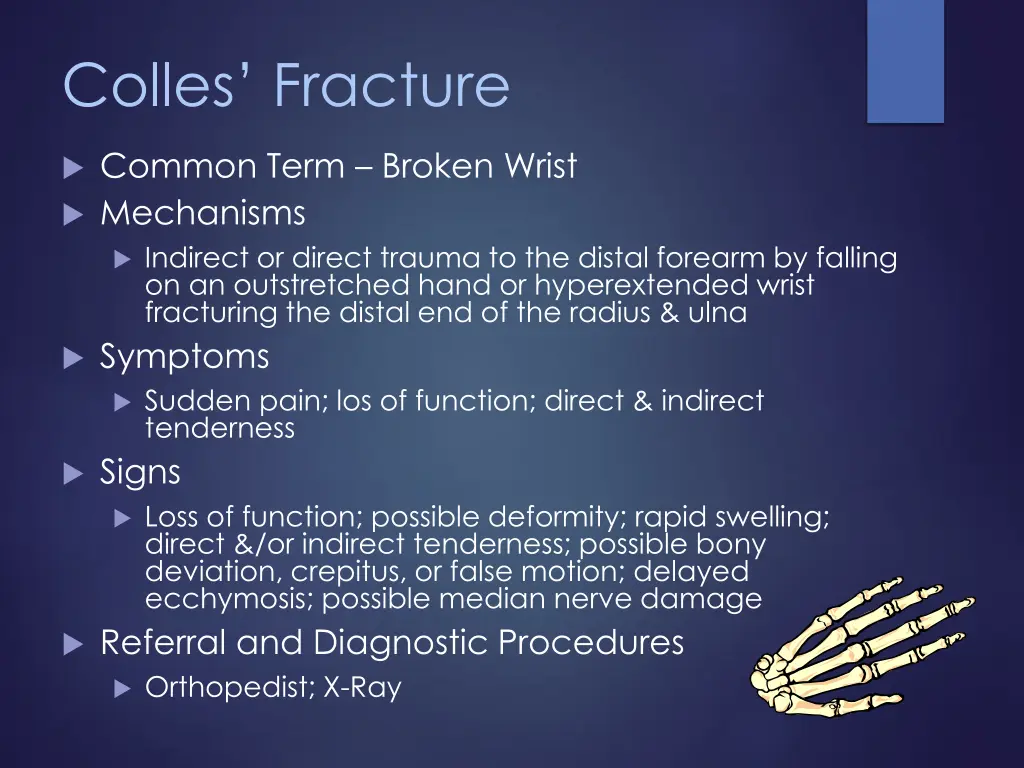 colles fracture