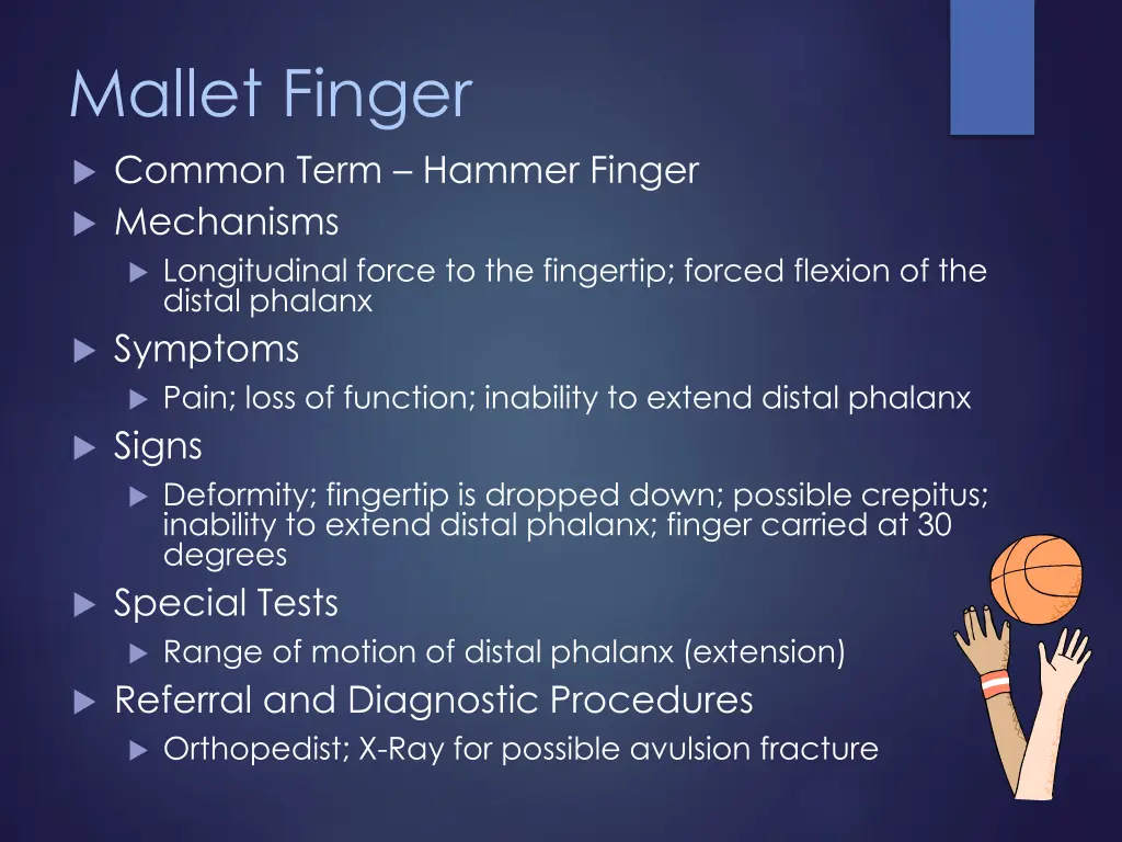 mallet finger common term hammer finger