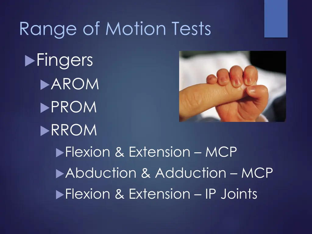 range of motion tests 1